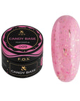 F.O.X Candy Base 009 – Rosa base med gull- og rosafargede glansflak.