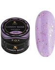 F.O.X Candy Base 010 – Lavendelfarget base med holografisk glittereffekt.