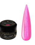 Rosa F.O.X Shine Gel med små glitter, lav surhet og langvarig glans.