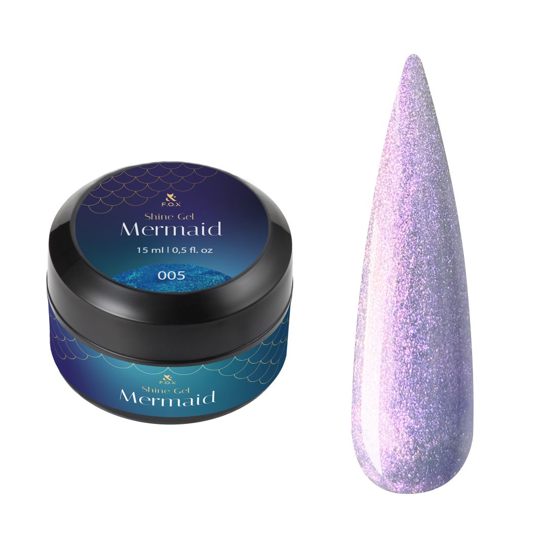 Violett-rosa shine gel med intens glans og fargespill