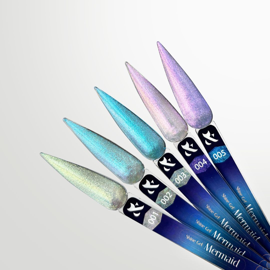 F.O.X Mermaid Gel – 5 nyanser med perlemor og havinspirert glans