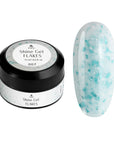 Shine Gel Flakes – Delikat gel med turkise flak for et unikt negledesign.