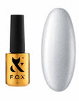 Hvit Cat Eye gellack F.O.X 008 med perlemorskimrende Cat Eye-design