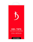 Kodi Professional gel-tips i oval medium form for nøyaktig negleforlengelse.