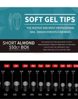 Short almond gel tips – perfekt for rask og profesjonell forlengelse.