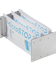 Holder til MicroSTOP COMPACT med tre steriliseringsposer plassert vertikalt
