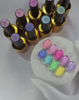 F.O.X Akryl Gel Bottle i sommer trends nyanser, neglene i friske farger.
