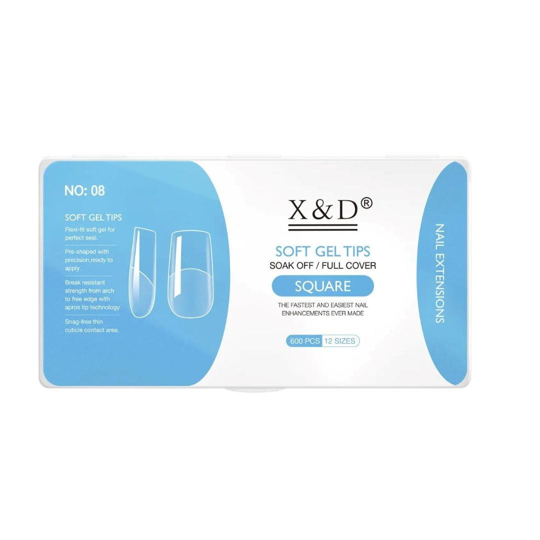 Soft Gel Tips Square 600stk Neglbutikk no soft-gel-tips-square-600stk-neglbutikk-no