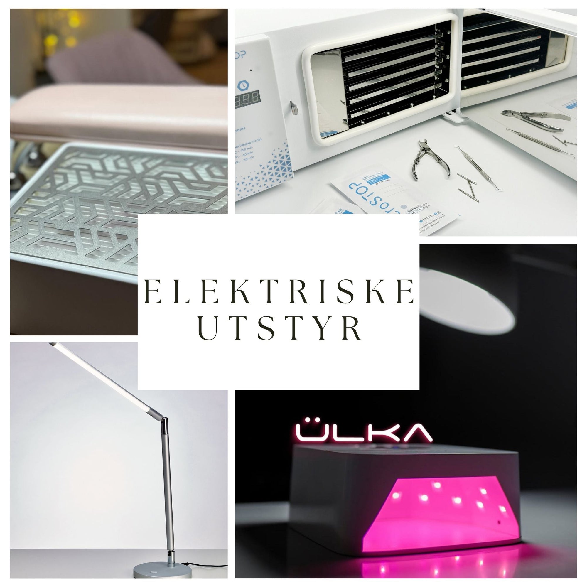 Elektriske utstyr - sterilisator, støvsamler, UV LED lamper for manikyr.