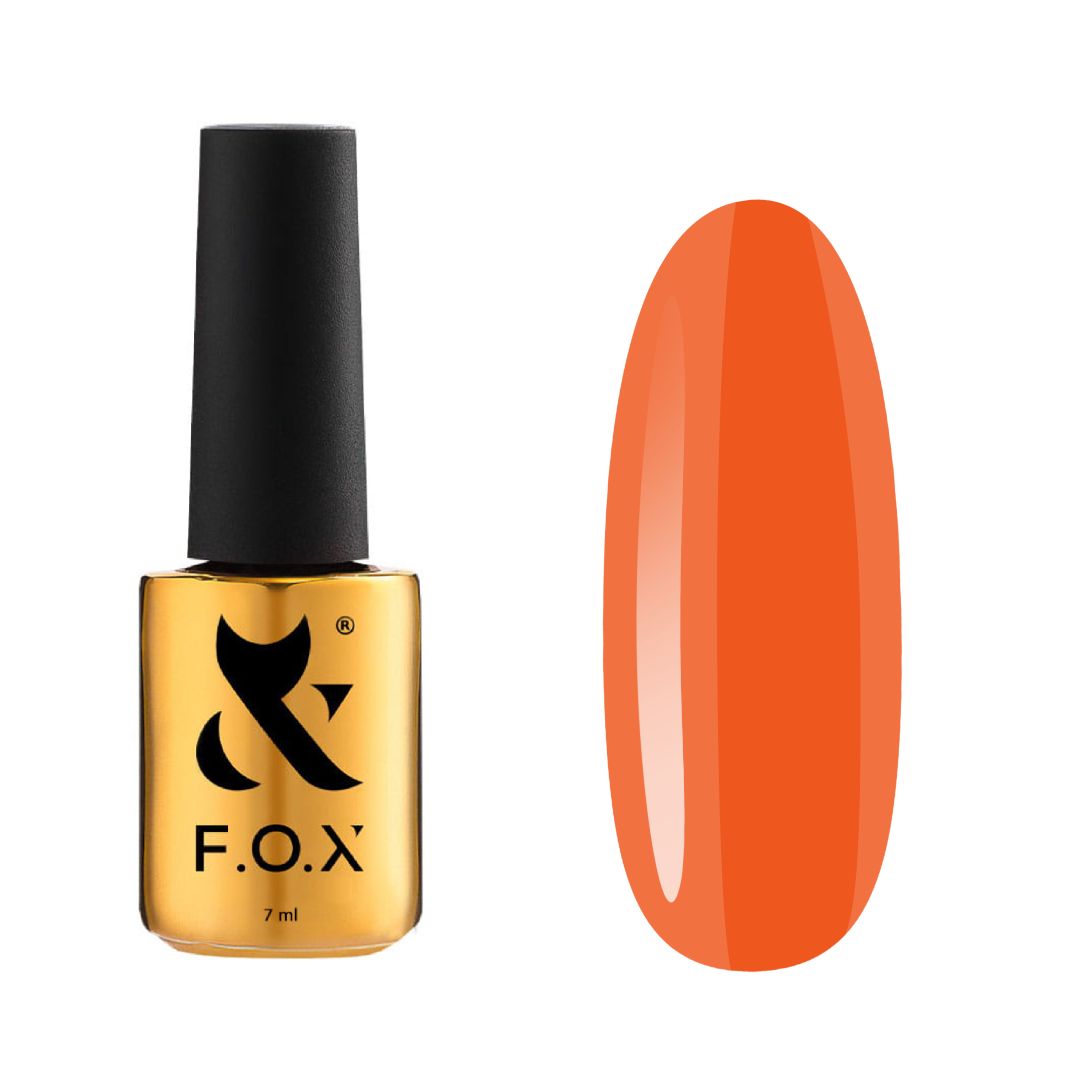 Oransje akryl gel bottle med kraftig pigment og glans.
