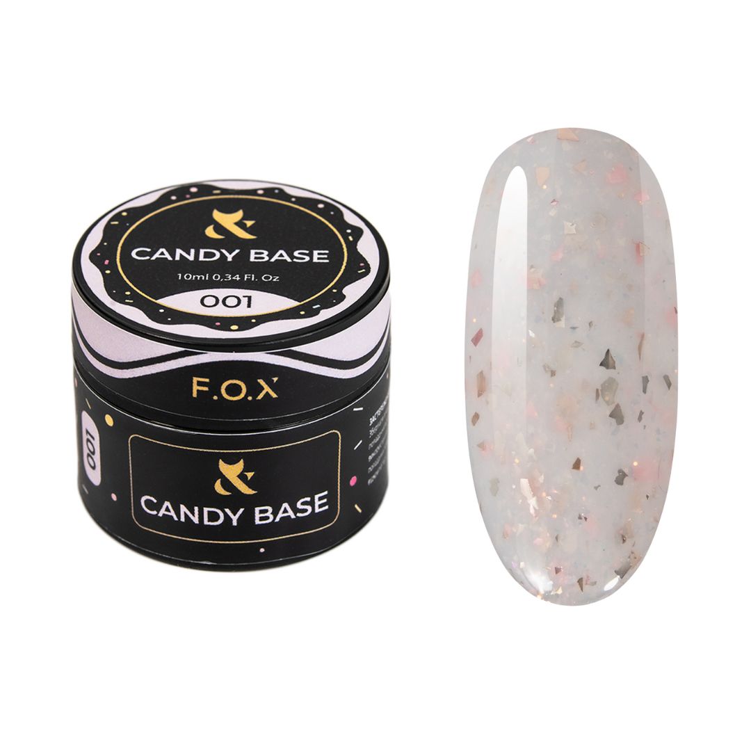 F.O.X Candy Base for vakre negler med skimrende pasteller og styrke.