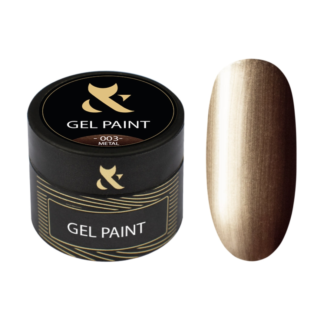 Metallisk effekt på negler fra F.O.X Gel Paint Metal-serien.