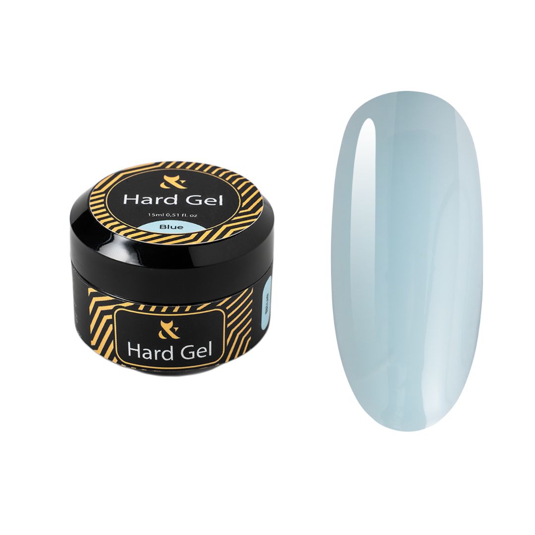 FOX Hard Gel Blue – Elegant Pastellblå gele for negler.