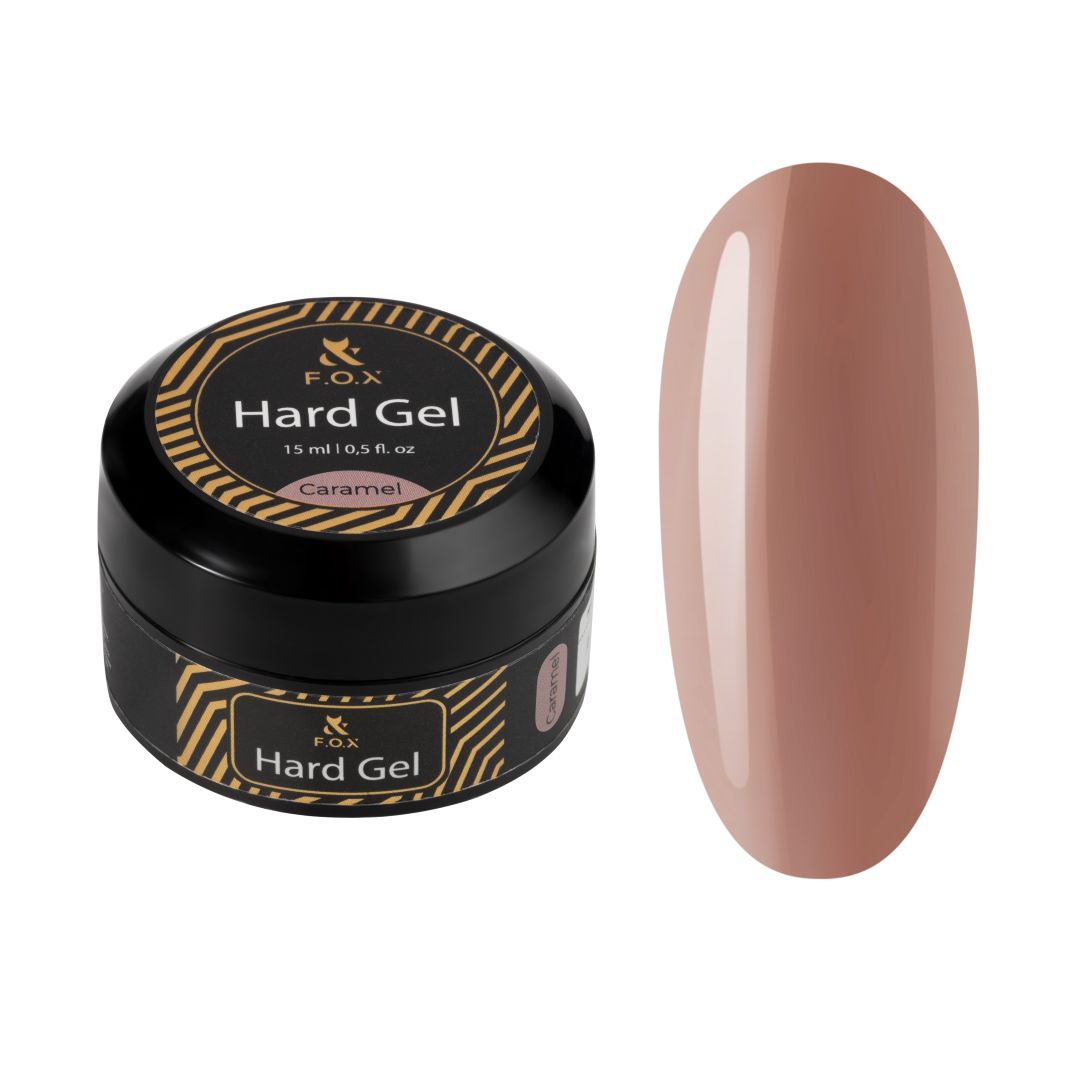 F.O.X Hard Gel Caramel – Selvutjevnende gel i varm karamell nyanse.