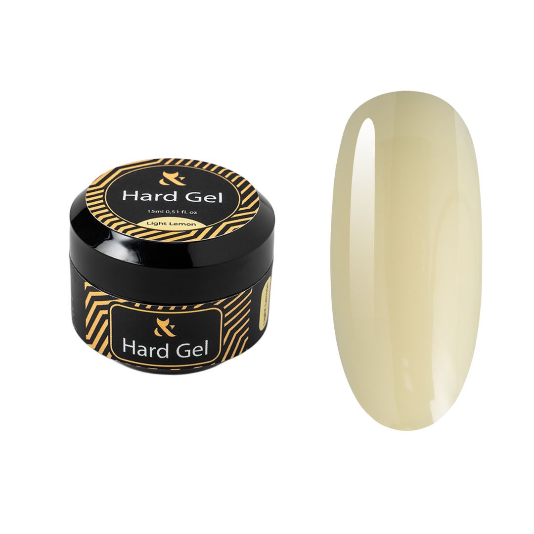 F.O.X Hard Gel Light Lemon for en frisk og oppkvikkende look. Ideell for å legge en lys, leken touch til dine negler.