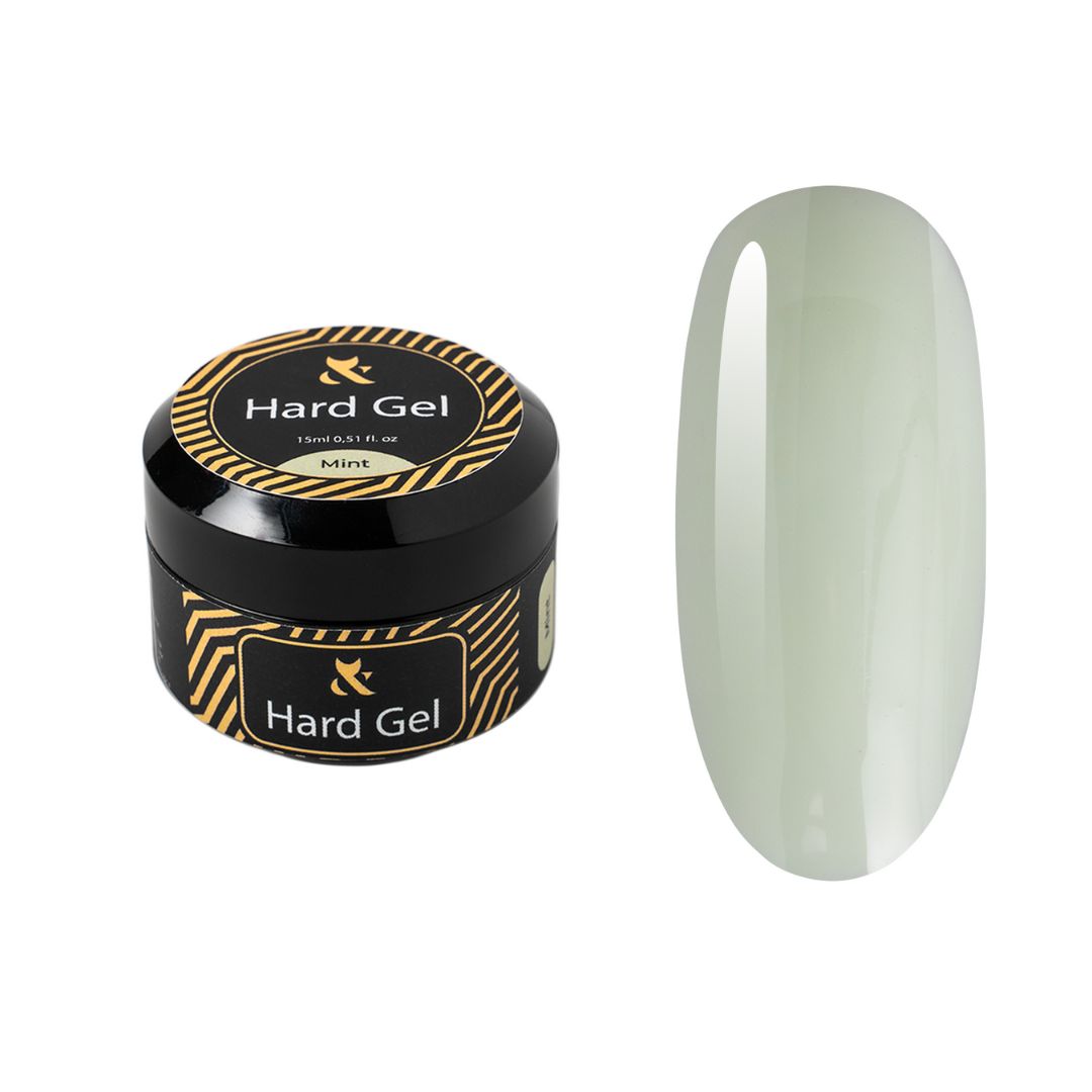 F.O.X Hard Gel Mint ideell for å gi en distinkt pastellgrønn tone til dine negleforlengelser.