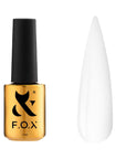 Hvit Top coat med jevn, blank finish.
