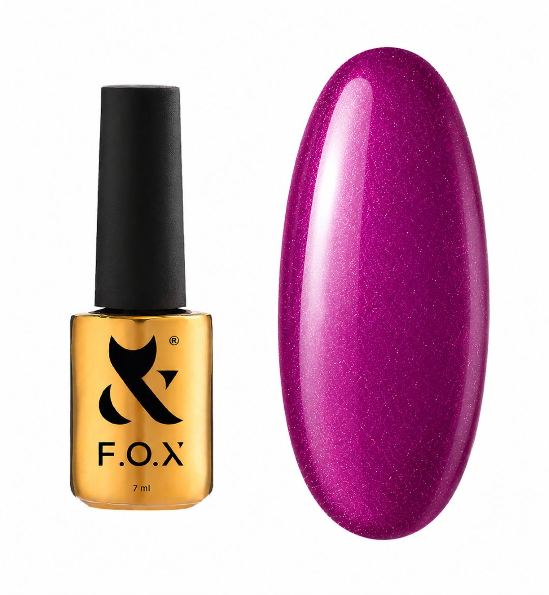 Burgunder Cat Eye gellack F.O.X 011 med plommefarget glans