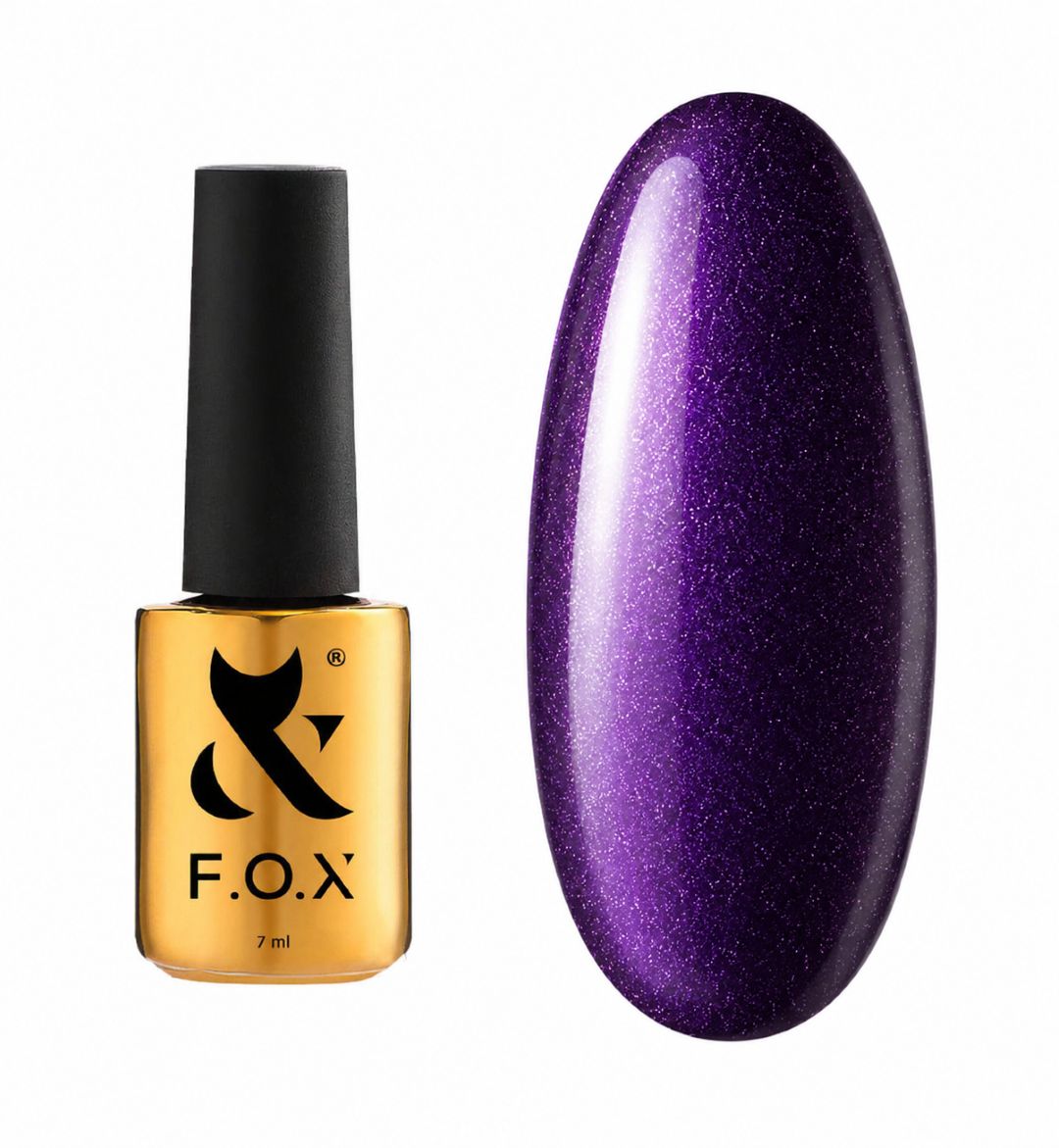 Lilla Cat Eye gellack F.O.X 012 med fiolett Cat Eye-effekt