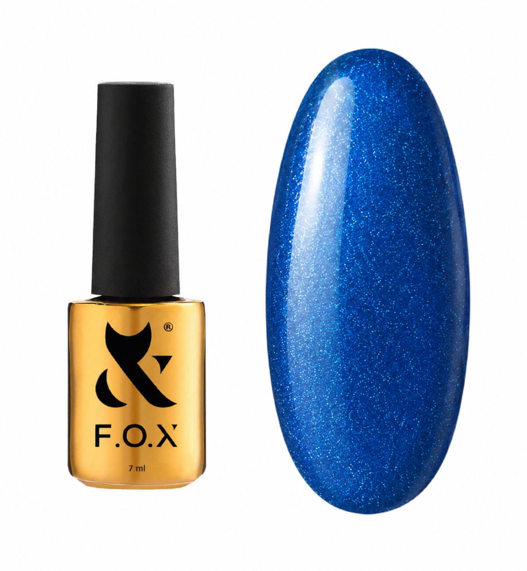 Blå Cat Eye gellack F.O.X 014 med safirblå Cat Eye-effekt
