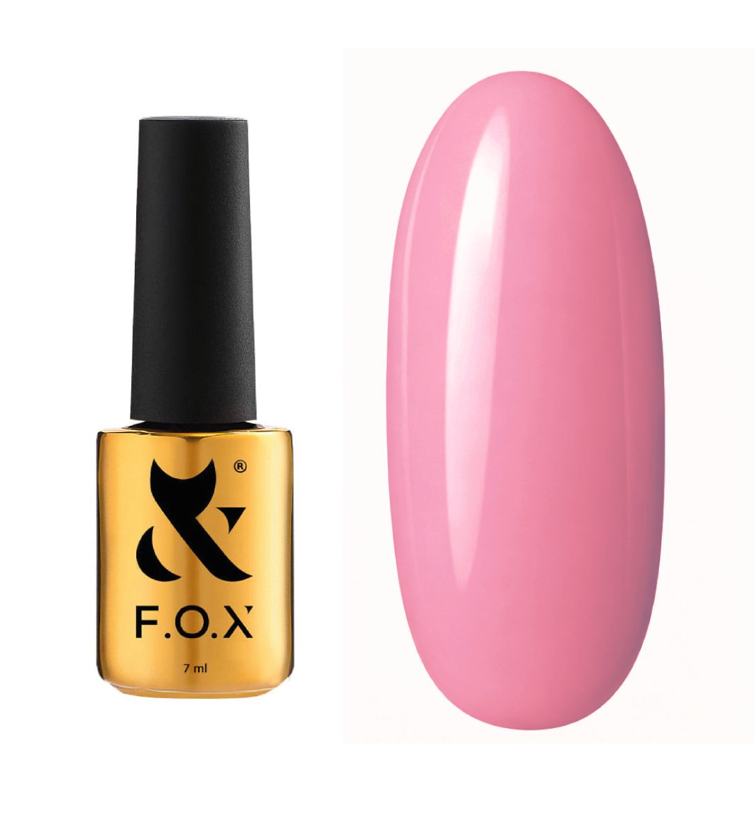 Bubblegum rosa gellack F.O.X Spring 005 klar farge