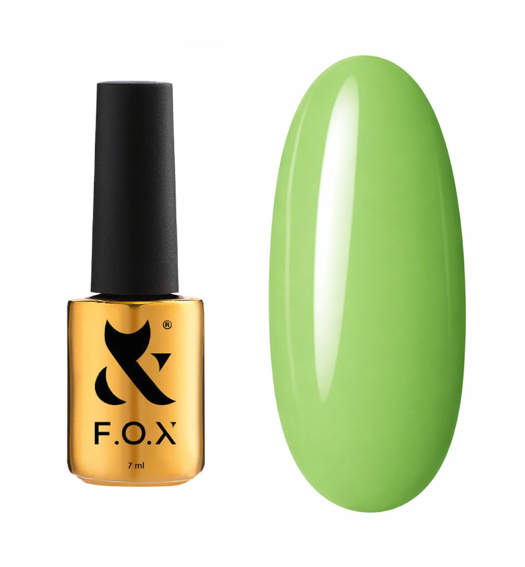 Lime grønn gellack pastel F.O.X Spring 007 frisk tone