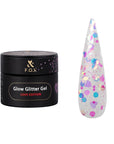 FOX Glow Glitter Gel – Glitrende gel med stjerner, hjerter og sekskanter.