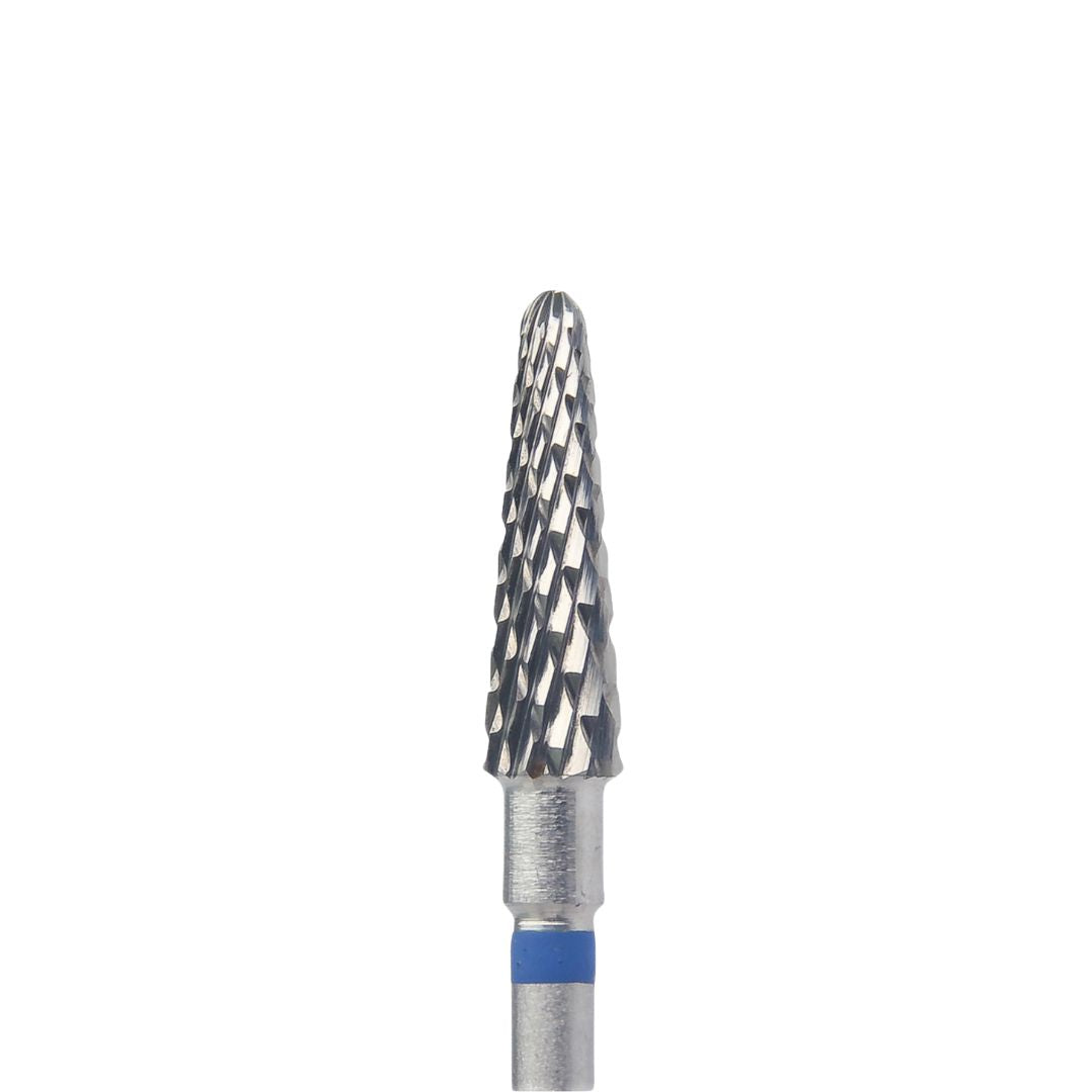Carbid Drill Bit PINNE blå 4,0x13mm i karbid for tynning og presis forming av kunstige negler ved bruk av Dual Forms.
