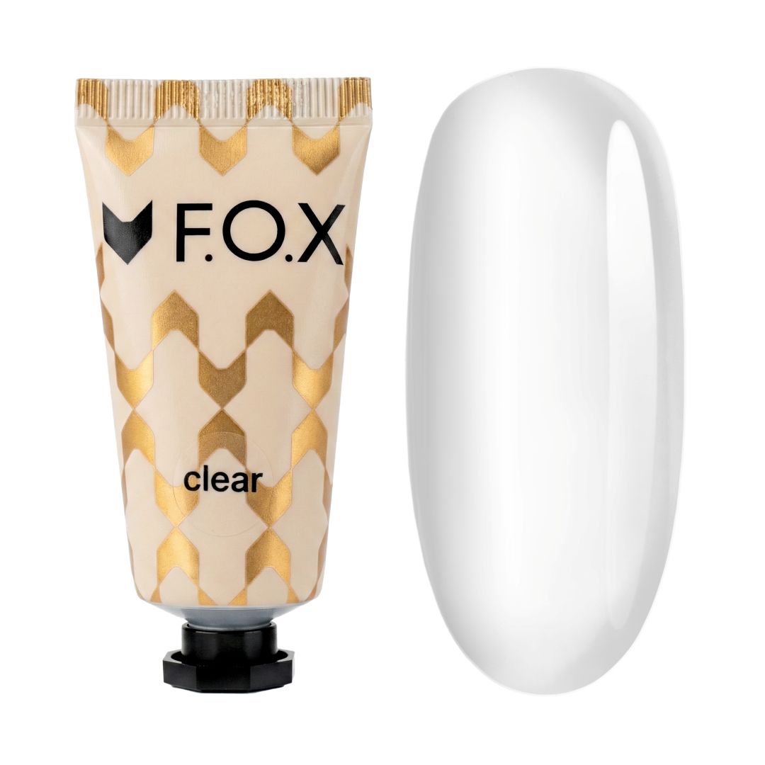 Krystallklar F.O.X Nano Polygel for sterke negleforlengelser