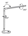 Justerbar LED Bordlampe LTL 749 med 360-graders fleksibel stav.