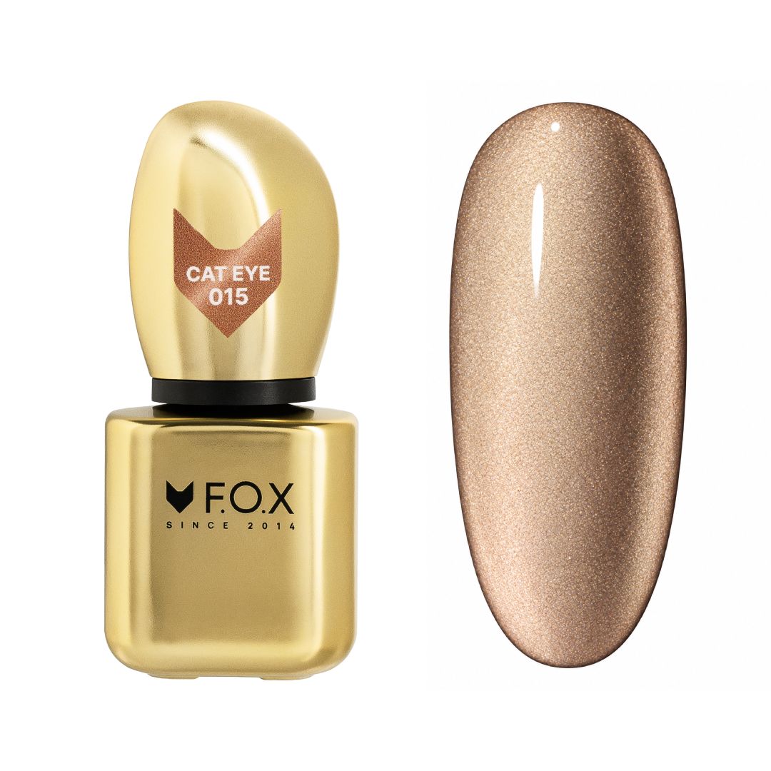 Oransje F.O.X Cat Eye gellack 015 med magnetisk effekt