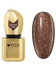 Brun F.O.X Cat Eye gellack 016 med metalliske partikler