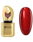 Rød F.O.X Cat Eye gellack 020 med magnetisk refleksjon
