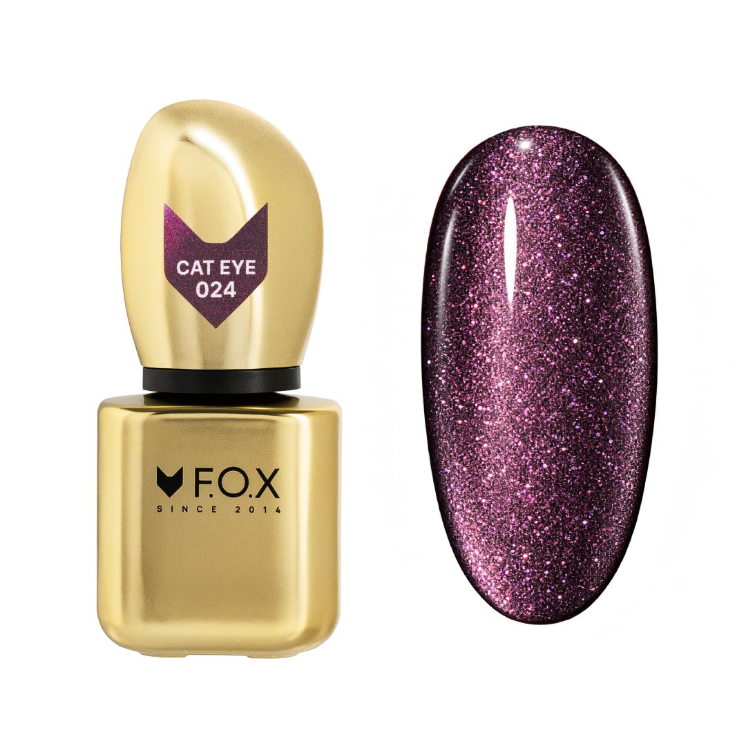 Lilla Cat Eye gellack 024 med magnetisk refleksjon