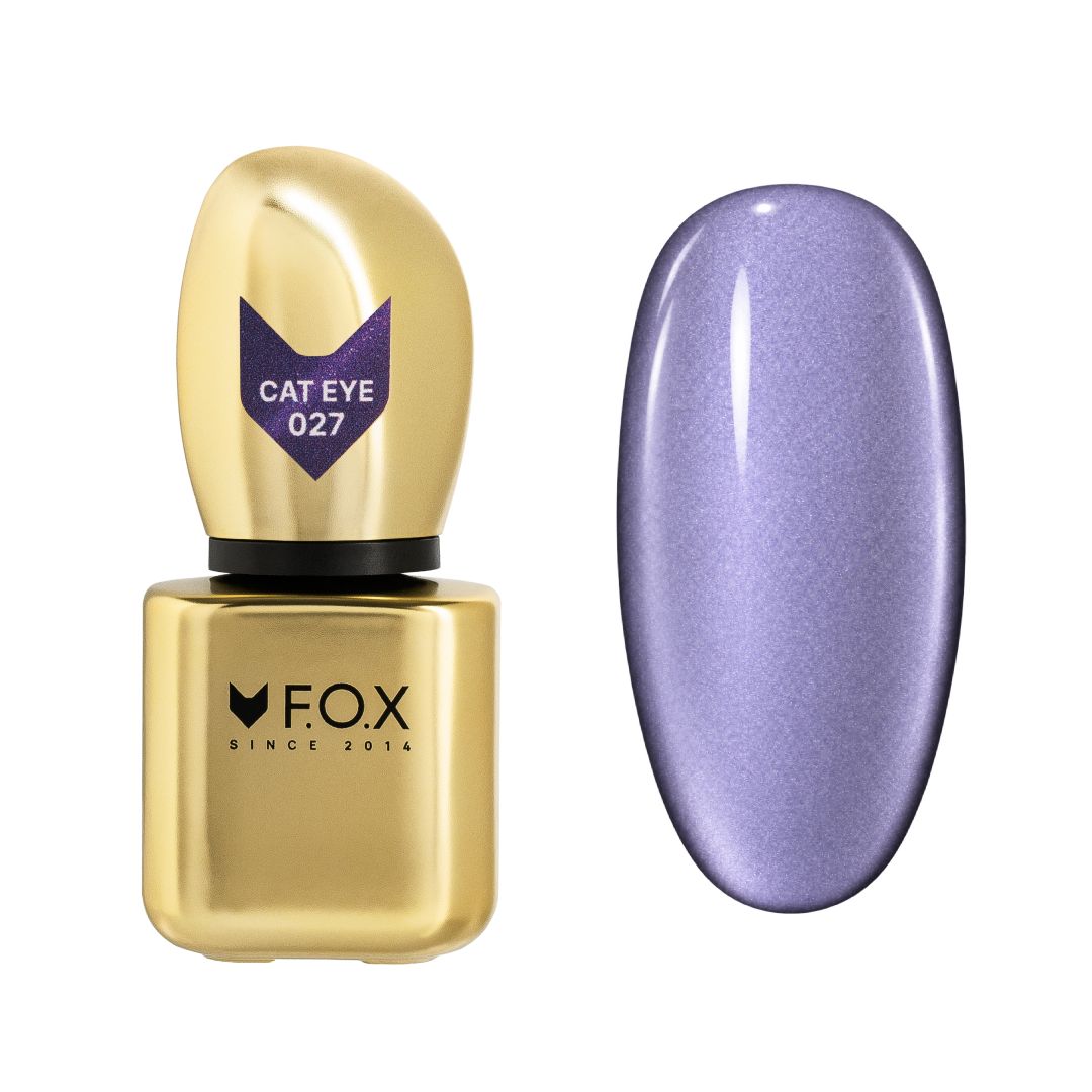 Lys lilla F.O.X Cat Eye gellack 027 med myk cat eye effekt
