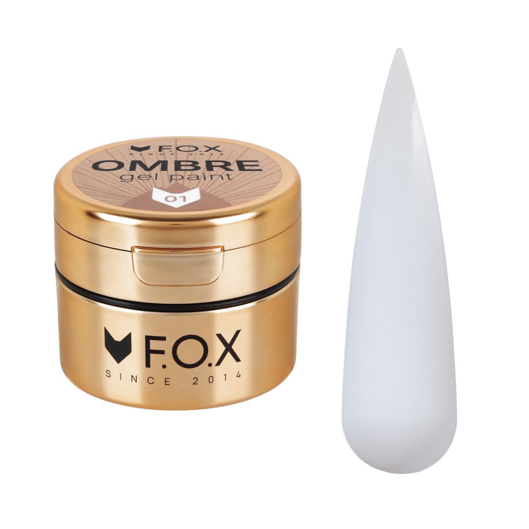 Hvit F.O.X Ombre Gel Paint 01 for ombre negler
