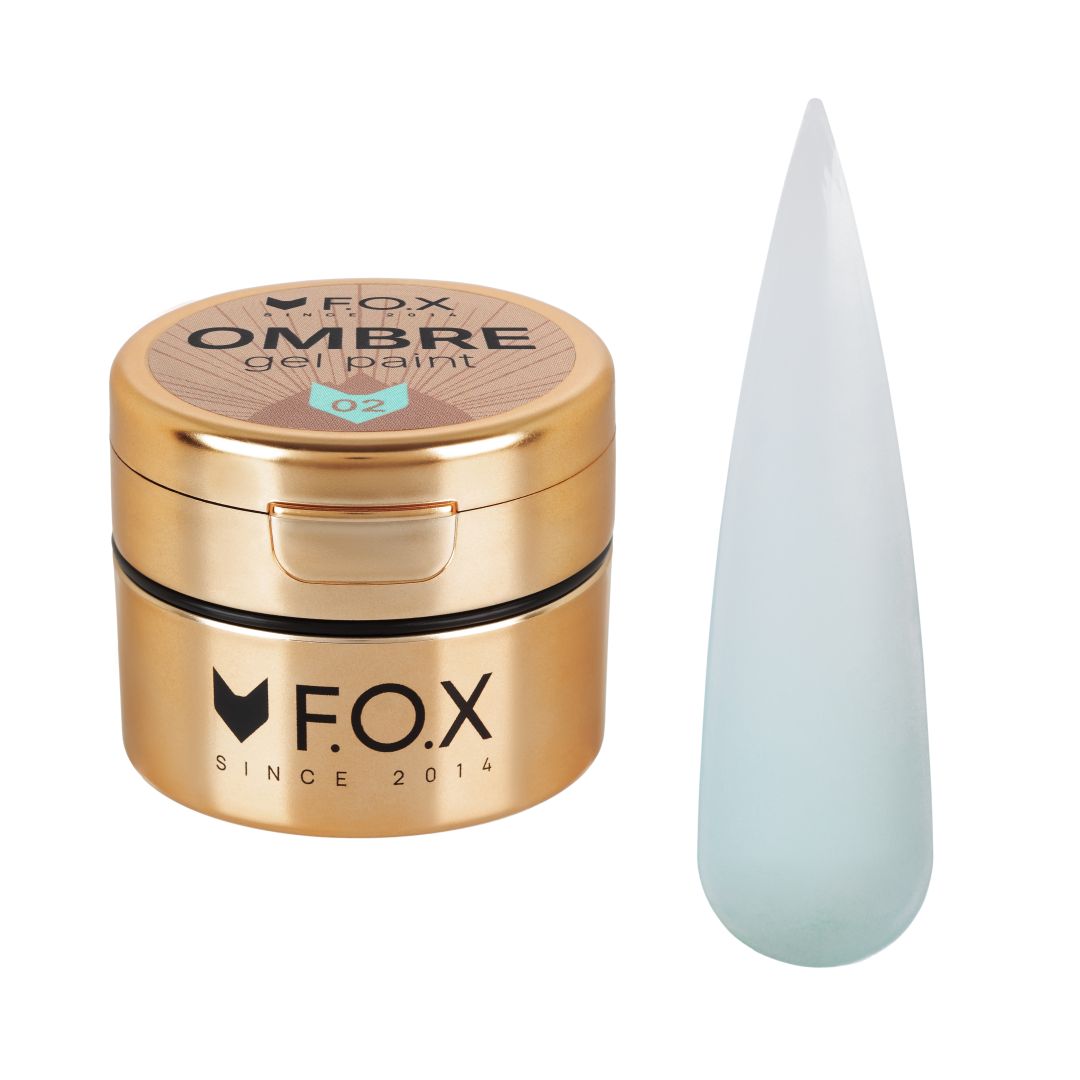 Lyseblå F.O.X Ombre Gel Paint 02 med myk fargetone