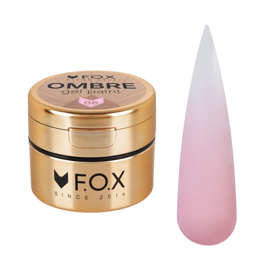 Rosa F.O.X Ombre Gel Paint 06 med kremet tekstur