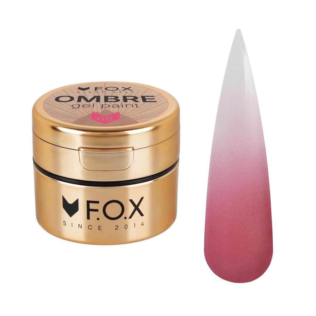 Mettet rosa F.O.X Ombre Gel Paint 08 for gradient