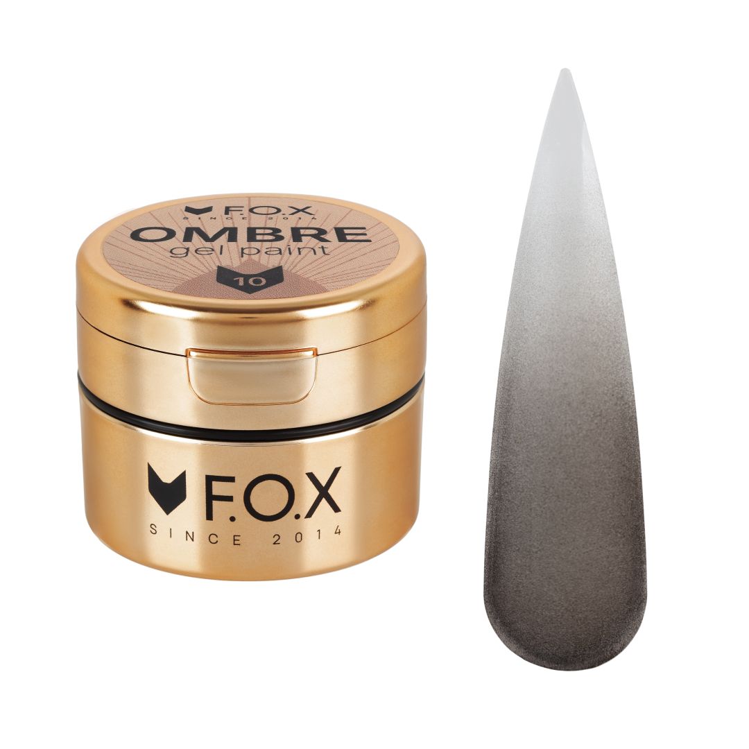 Svart F.O.X Ombre Gel Paint 10 for moderne negledesign