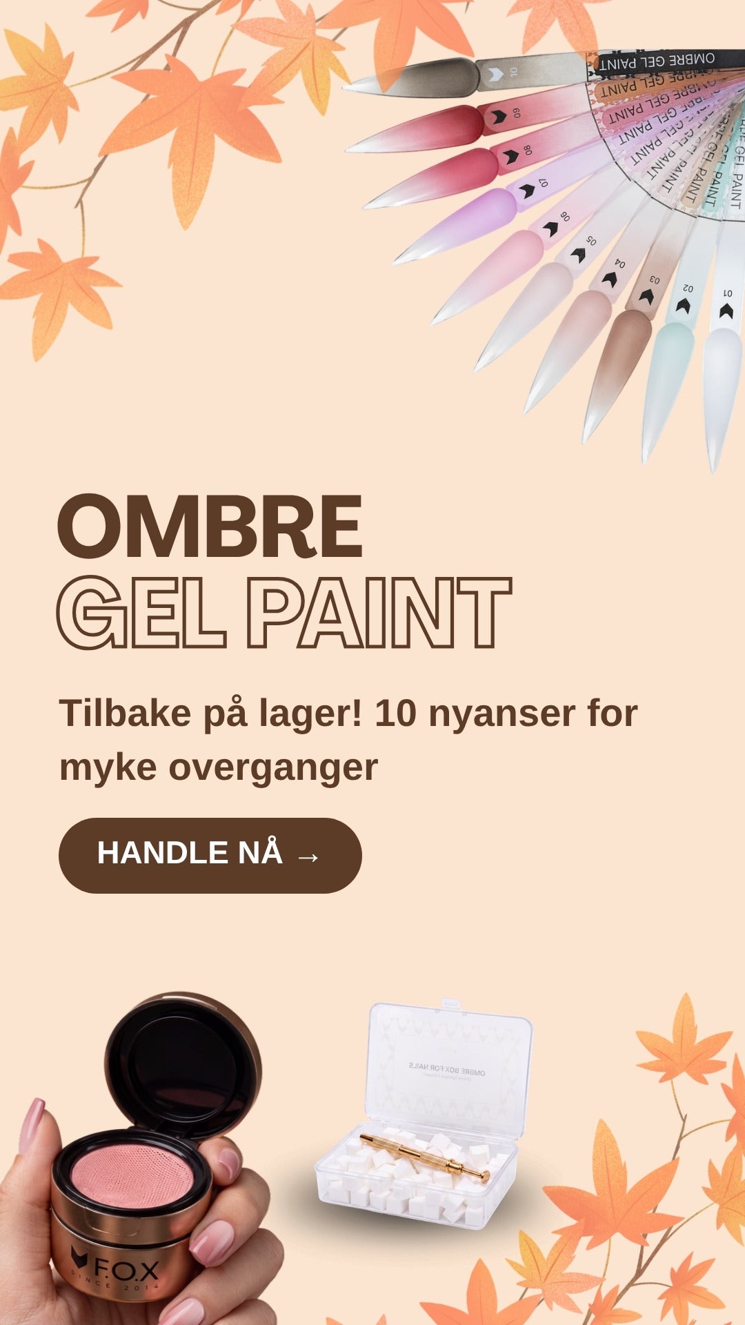 F.O.X Ombre Gel Paint – tilbake på lager