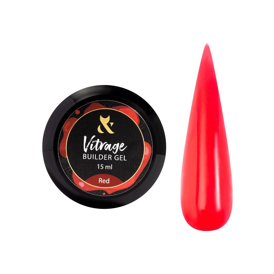 Builder Gel &quot;Vitrage&quot; Red 15ml