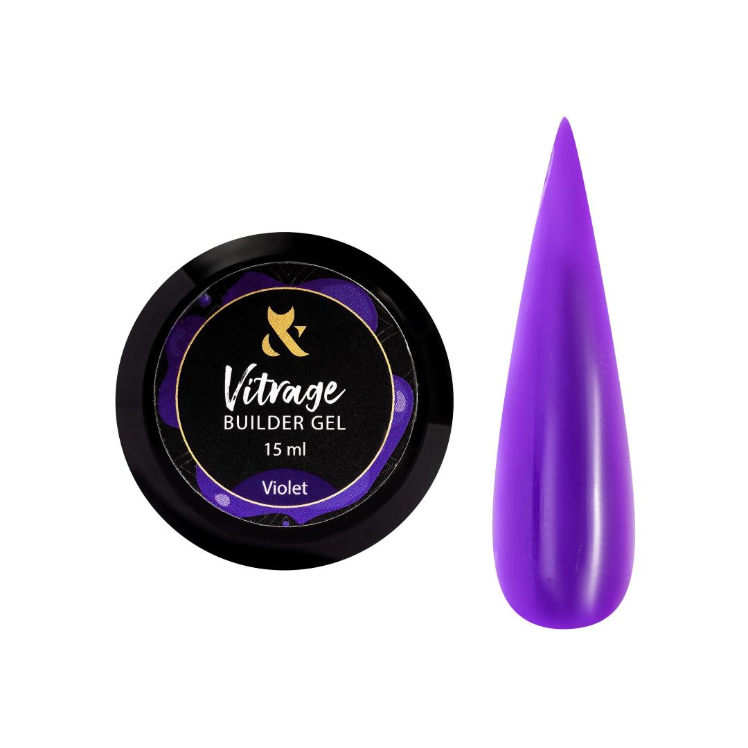 Builder Gel Vitrage Violet - kan du lage mange unike design som en glassnegleeffekt eller en mosaikkdesign.