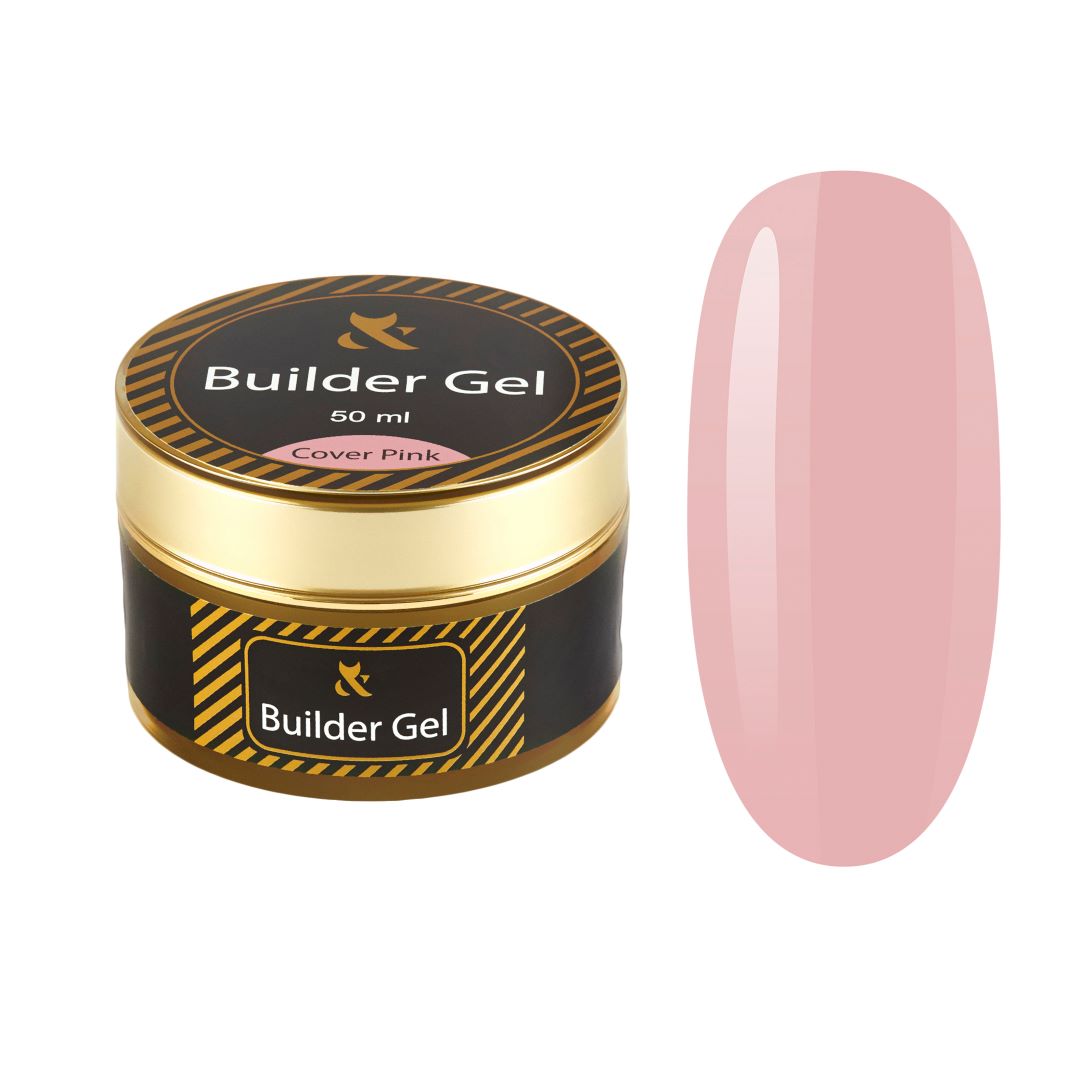 F.O.X Builder Gel Cover Pink 50ml - kamuflasje farge maskerer perfekt feilene i negleplaten.