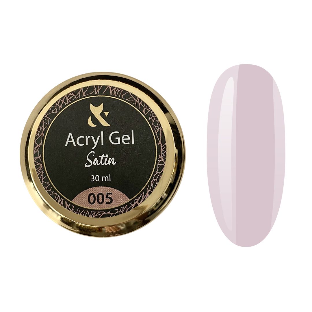 Akryl Gel Satin: Glatt overflate uten mye filing.