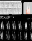 Soft Gel Tips Long Stiletto 600stk