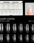 Soft Gel Tips Short Coffin 600stk